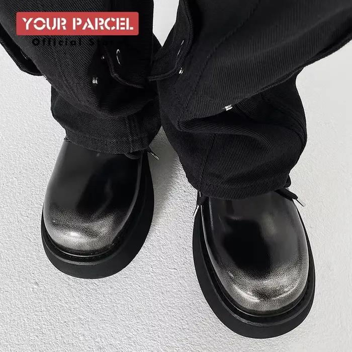 Grandes chaussures derbies polyvalentes en cuir retourné pour hommes