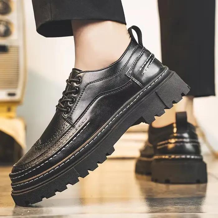 Chaussures en cuir professionnelles pour hommes de bureau et carrière, style britannique, pour mariage et occasions formelles de printemps à automne