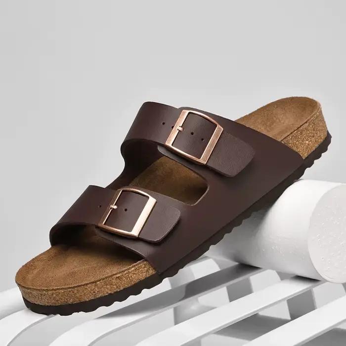 Homme décontracté en cuir sandale pour hommes plage respirant antidérapant sandales concepteur plat chaussures de créateur confortable pantoufle originale été
