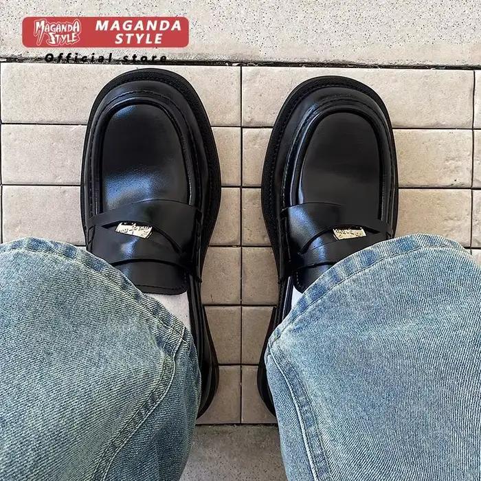 Mocassins en cuir véritable Maganda Style pour hommes élégants, chaussures habillées formelles pour bureau et carrière, occasions spéciales et déplacements