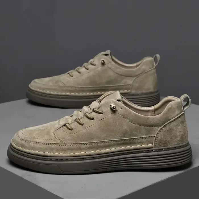 Baskets italiennes en cuir véritable pour hommes, chaussures vulcanisées imperméables, confortables et décontractées, chaussures d'extérieur, grande taille 37-47, 2023