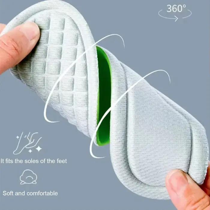 Semelle de chaussure Orth4WD pour hommes et femmes, mousse à mémoire de forme souple, dépistolet ant, absorbant la transpiration, semelle intérieure de massage, taille ajustable, 2 pièces