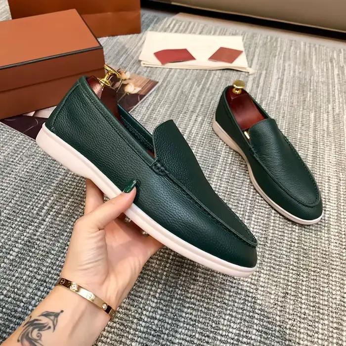 Mocassins en cuir pour hommes, chaussures de travail décontractées à enfiler, style britannique, souples, pour la conduite, chaussures classiques pour hommes, taille 38-48