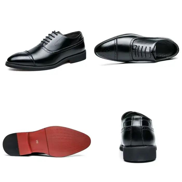 Chaussures habillées homme YEAE semelle rouge cuir confortables pointues ocassions spéciales bureau carrière mariage décontractées affaires retrouvez votre élégance quotidienne
