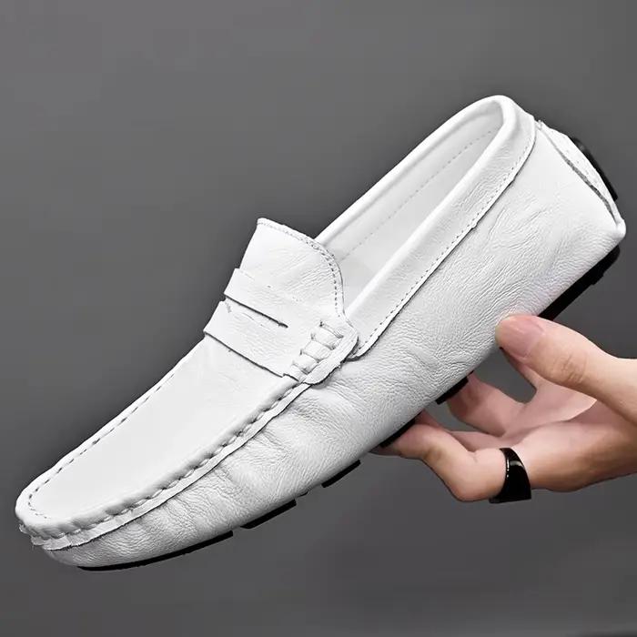 Mocassins souples pour hommes, style estival, en cuir de haute qualité, chaussures plates décontractées, grandes tailles, chaussures de conduite