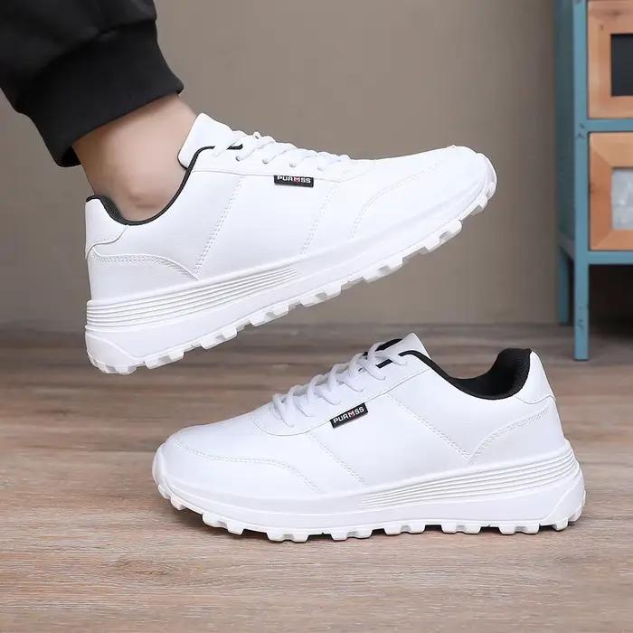 Chaussures décontractées SNORW pour hommes, mocassins de sport avec semelles EVA, confortables et durables pour homme, grandes tailles, noir et blanc
