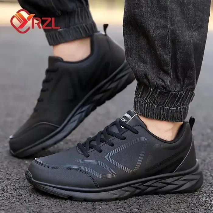 YRZL chaussures noires pour hommes baskets légères