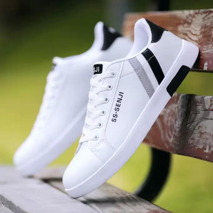 Baskets décontractées blanches confortables pour hommes