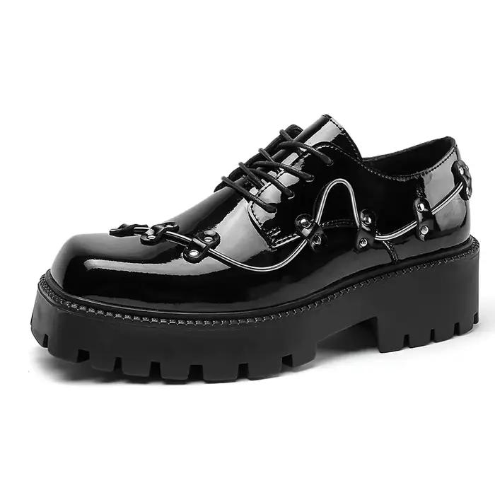 Chaussures richelieu noires pour hommes