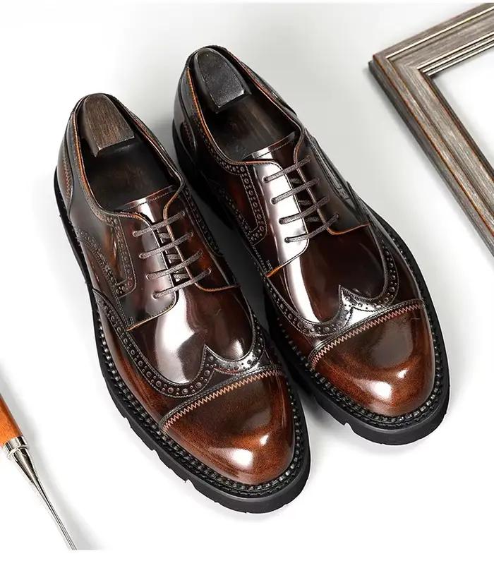 Chaussures formelles britanniques en cuir pour hommes
