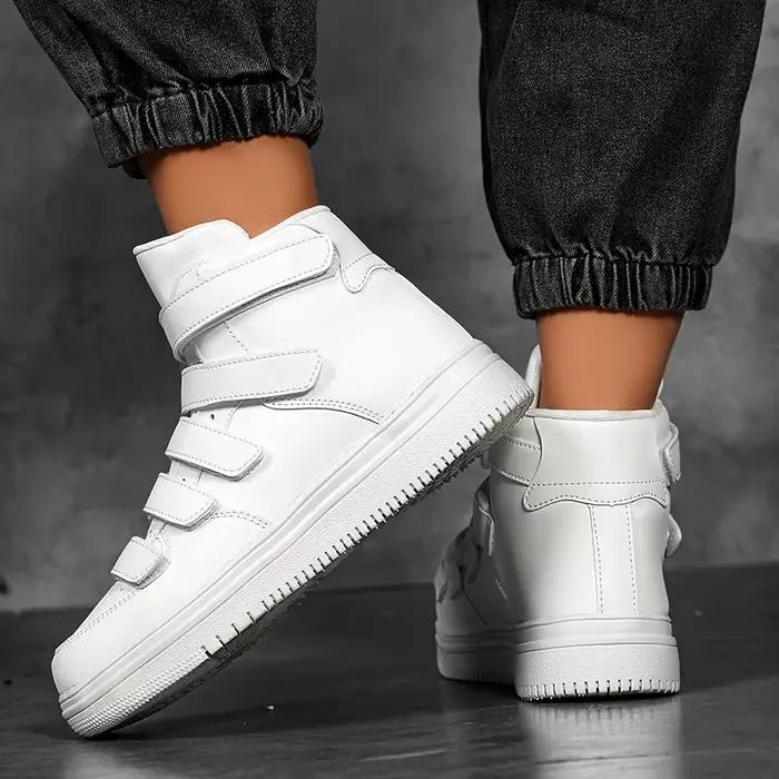 Baskets montantes en cuir artificiel pour hommes, chaussures respirantes et robustes, baskets décontractées et élégantes pour skaters et amoureux de la mode, chaussures plates canisées pour hommes, baskets rouges pour occasions spéciales