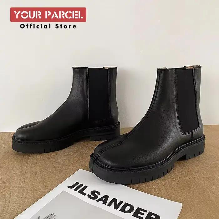 Chaussures à bout fendu pour hommes bottes Chelsea