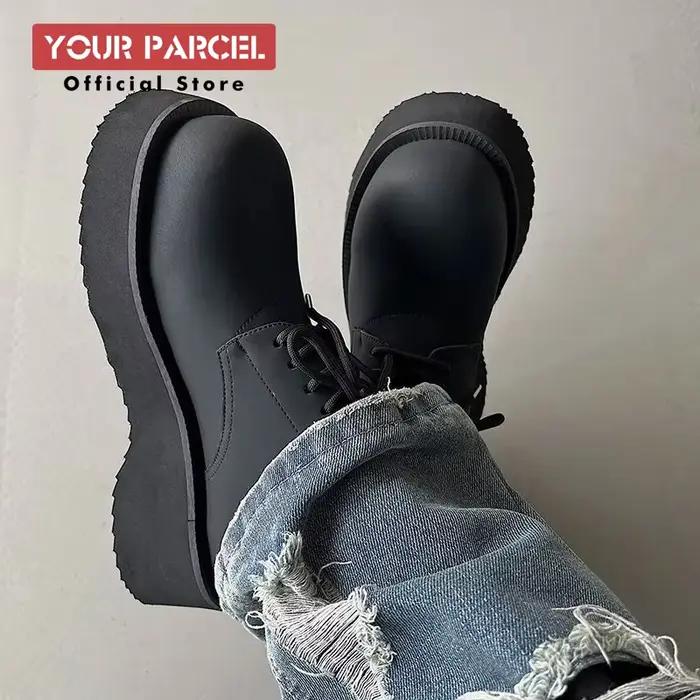 Chaussures en Cuir à Semelles Épaisses pour Homme