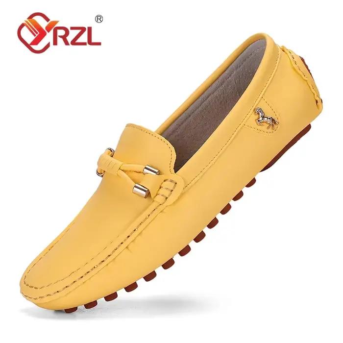 YRZL mocassins pour hommes 2024 nouveaux mocassins faits à la main chaussures plates pour homme chaussures en cuir décontractées luxe confortable hommes mocassins taille 48 chaussures pour hommes