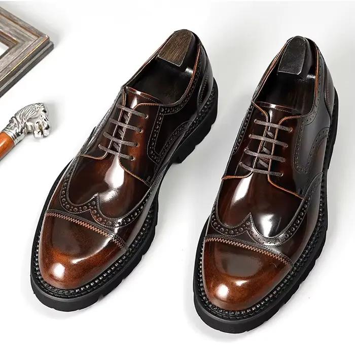 Chaussures formelles britanniques en cuir pour hommes