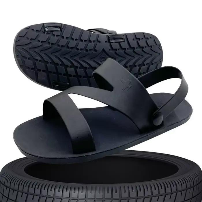 2025 sandales pour hommes pneus souples tongs en caoutchouc été homme chaussures mode