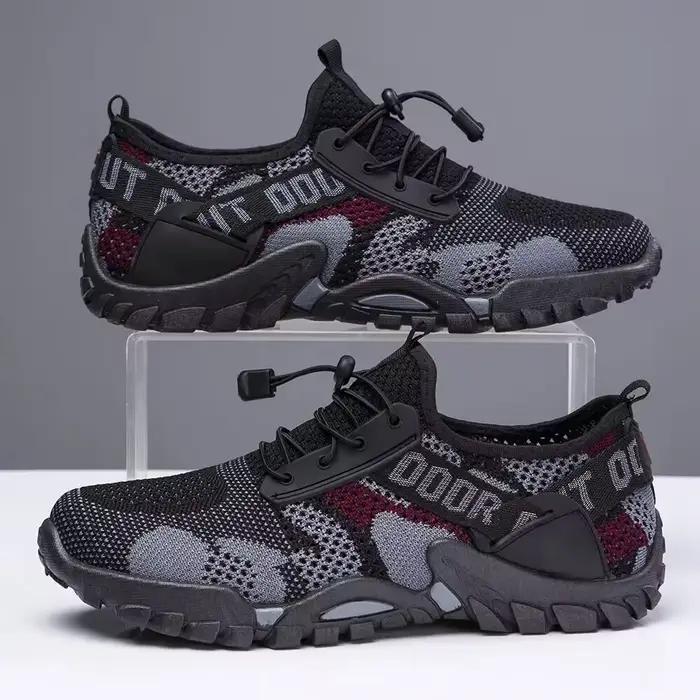 Nouvelles chaussures de sport en maille pour homme résistantes à l'usure et antidérapantes pour randonnées et activités en plein air