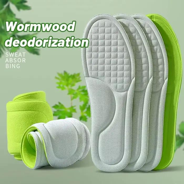 Semelles intérieures de sport pour chaussures 5D Massage doux déodorant respirant coussin absorbant les chocs semelles de course pour pieds hommes femmes