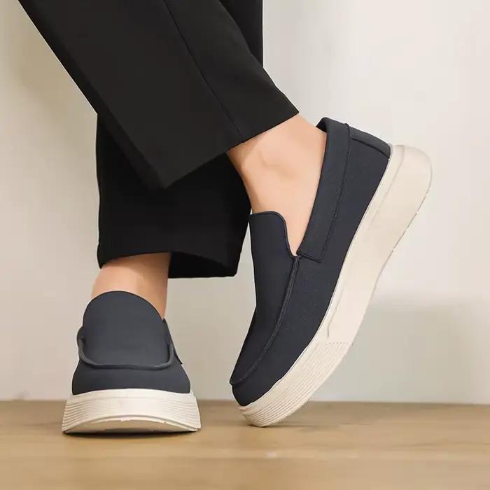 Mocassins à plateforme pour homme, grande taille 46, chaussures décontractées d'été, confortables, respirantes, à enfiler, pour hommes