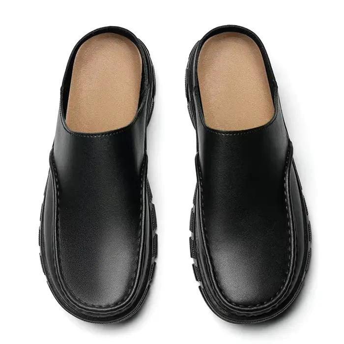 Sandales d'été en cuir véritable pour hommes