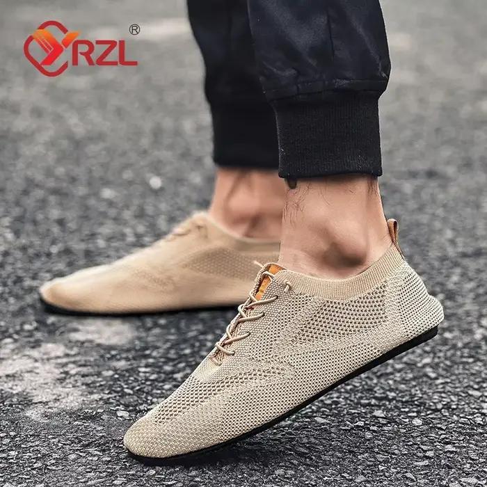 YRZL-Mocassins en Maille pour Homme, Chaussures de Marche Minces, Astronomiques, Respirantes, Antidérapantes, Décontractées, d'Été
