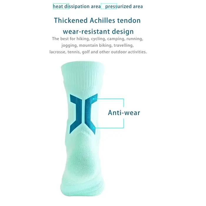 Veidoorn chaussettes de Sport de haute qualité pour hommes longueur mi-mollet chaussettes de basket-ball de course épaissir antidérapant Camping bas de cyclisme