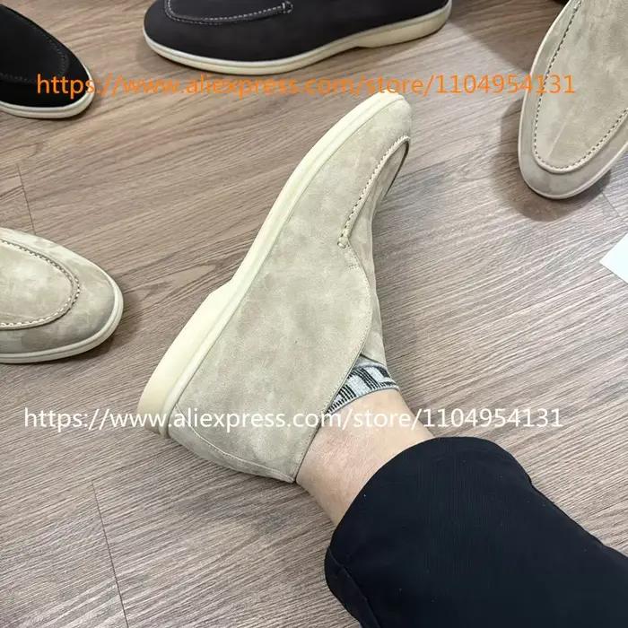 Abricot noir mocassins bottes décontractées chaussures pour hommes tout en cuir véritable marche