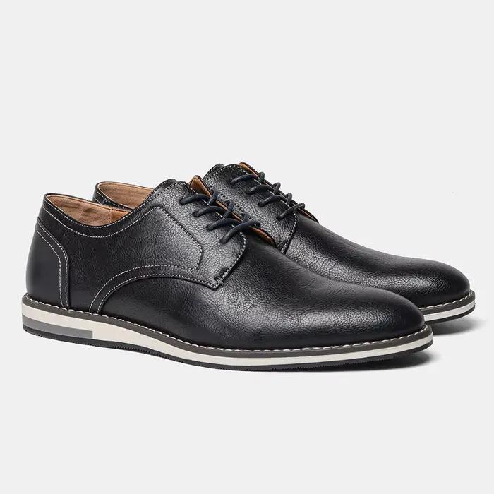 Mocassins en cuir pour hommes, chaussures décontractées, confortables, à la mode, de marque, 7-13 ans, 2024