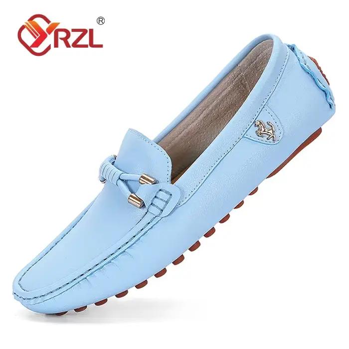 YRZL mocassins pour hommes 2024 nouveaux mocassins faits à la main chaussures plates pour homme chaussures en cuir décontractées luxe confortable hommes mocassins taille 48 chaussures pour hommes