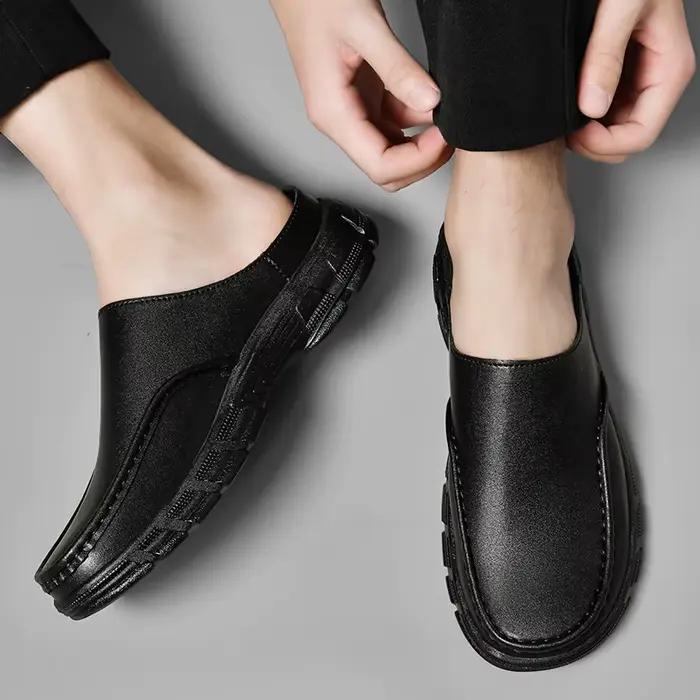 Sandales d'été en cuir véritable pour hommes