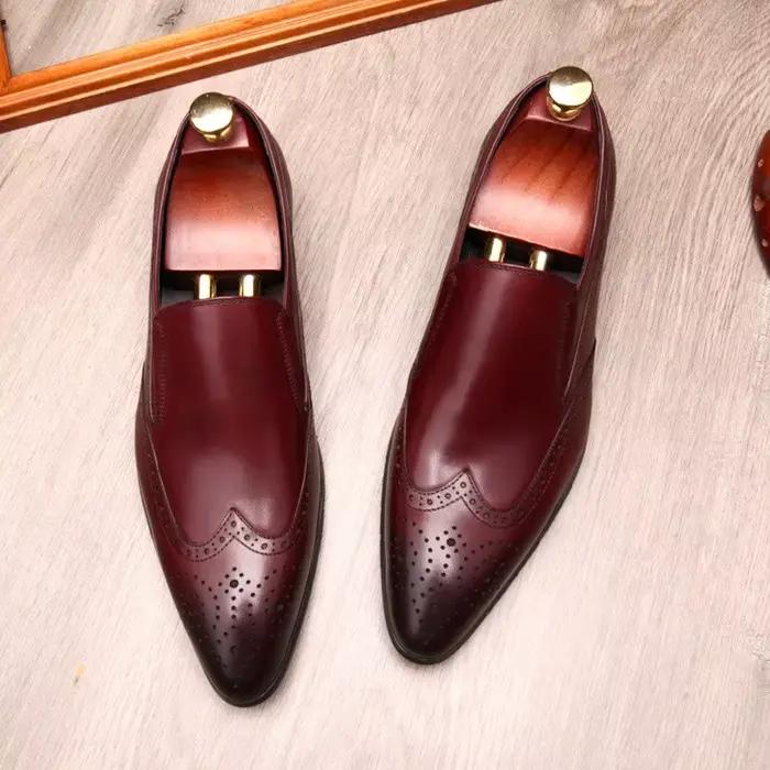 Chaussure richelieu pour hommes à bout pointu