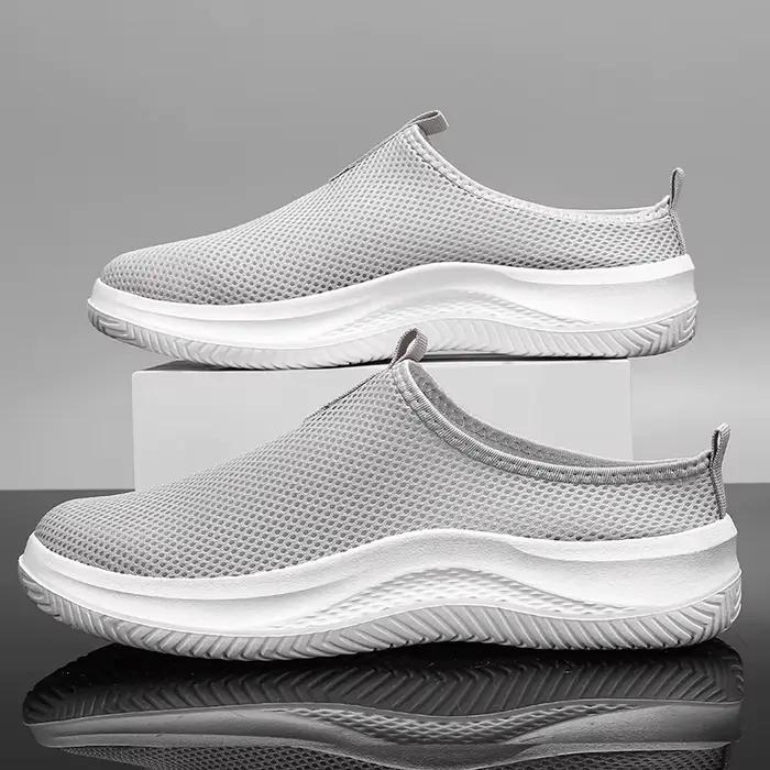 MAEDEF hommes demi pantoufle grande taille chaussures plates semelle confortable léger
