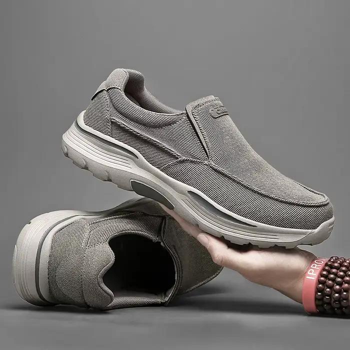 Chaussures décontractées pour hommes mocassins respirants en toile