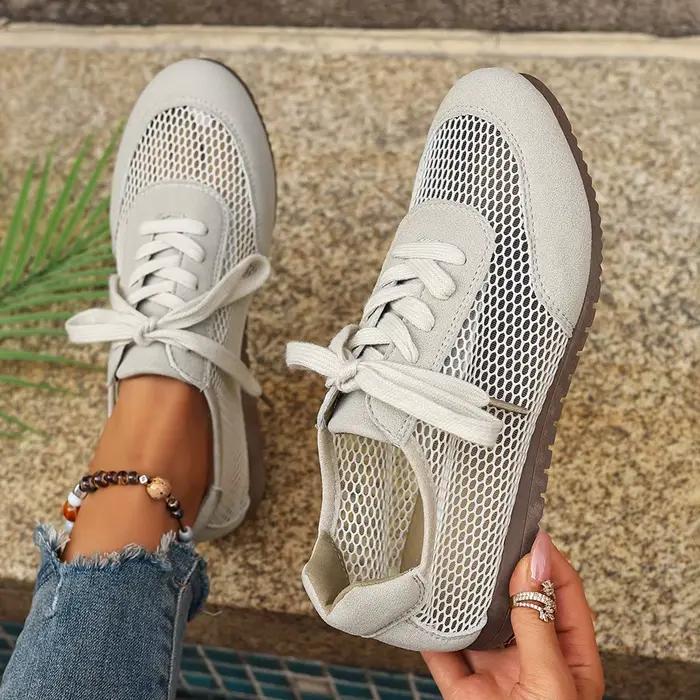Baskets Respirantes en Mesh et Daim Pour Femmes Confortables et Élégantes Occasions Spéciales