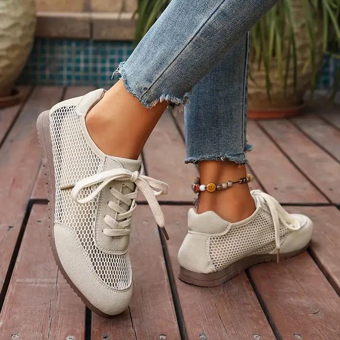 Baskets Respirantes en Mesh et Daim Pour Femmes Confortables et Élégantes Occasions Spéciales