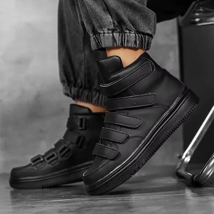 Baskets montantes en cuir artificiel pour hommes, chaussures respirantes et robustes, baskets décontractées et élégantes pour skaters et amoureux de la mode, chaussures plates canisées pour hommes, baskets rouges pour occasions spéciales