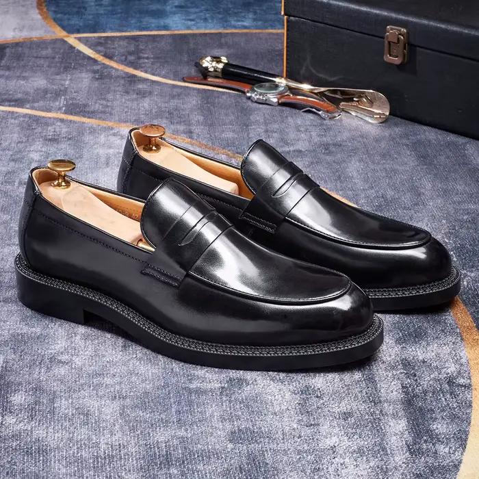 Mocassins en cuir véritable pour hommes