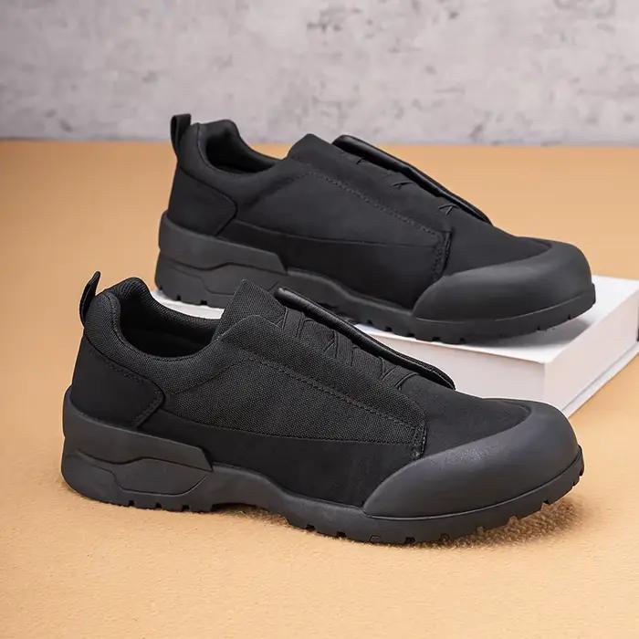 A pair of versatile all-season outdoor casual shoes for men; lightweight athletic running