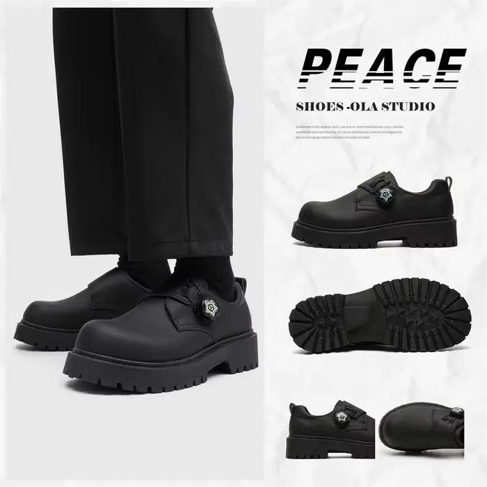 Derby décontracté chaussures pour hommes printemps affaires trajet travail fond épais