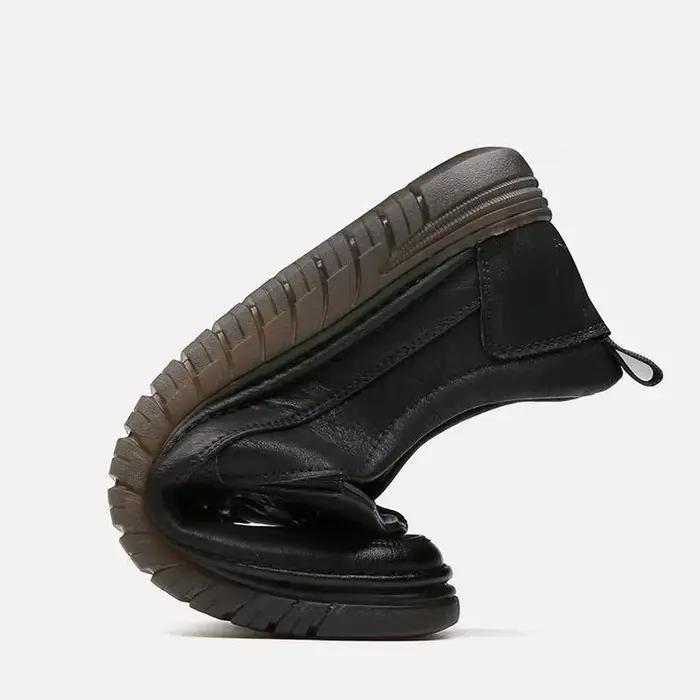 Mocassins rétro en cuir de vache véritable pour hommes