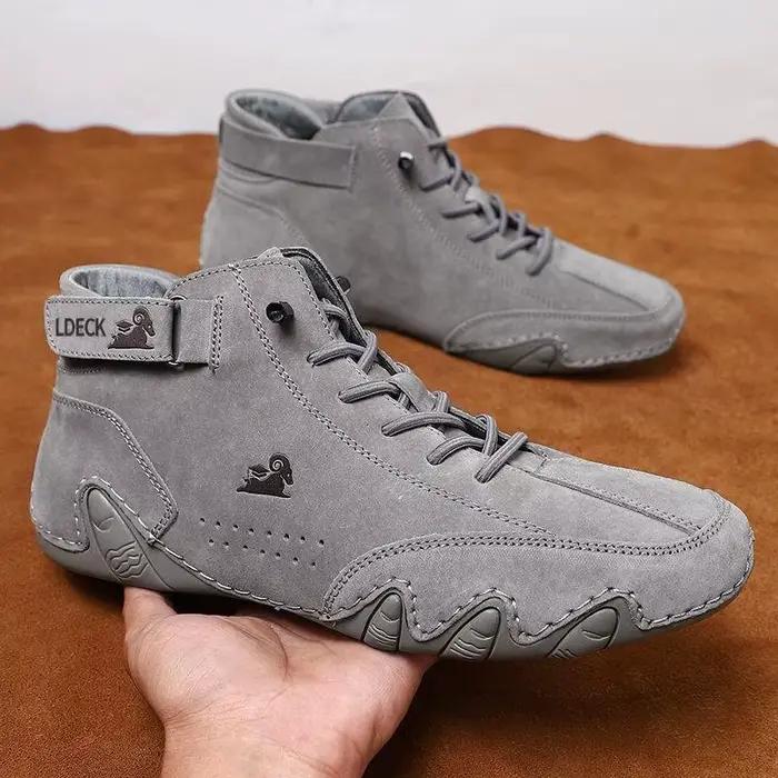 Hommes chaussures décontractées en cuir chaussures de sport de marche antidérapantes chaussures faites à la main pour hommes avec livraison gratuite baskets hautes Masculino
