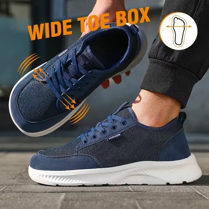 Chaussures minimalistes à bout large pour hommes