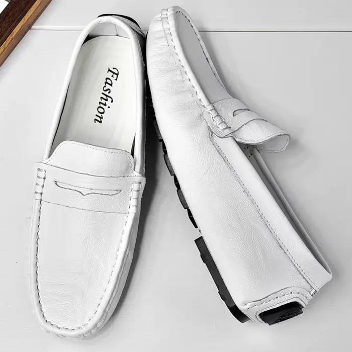 Nouveaux mocassins décontractés pour homme à semelle souple, chaussures en caoutchouc confortables pour la marche en extérieur, occasions décontractées et cadeaux pour homme