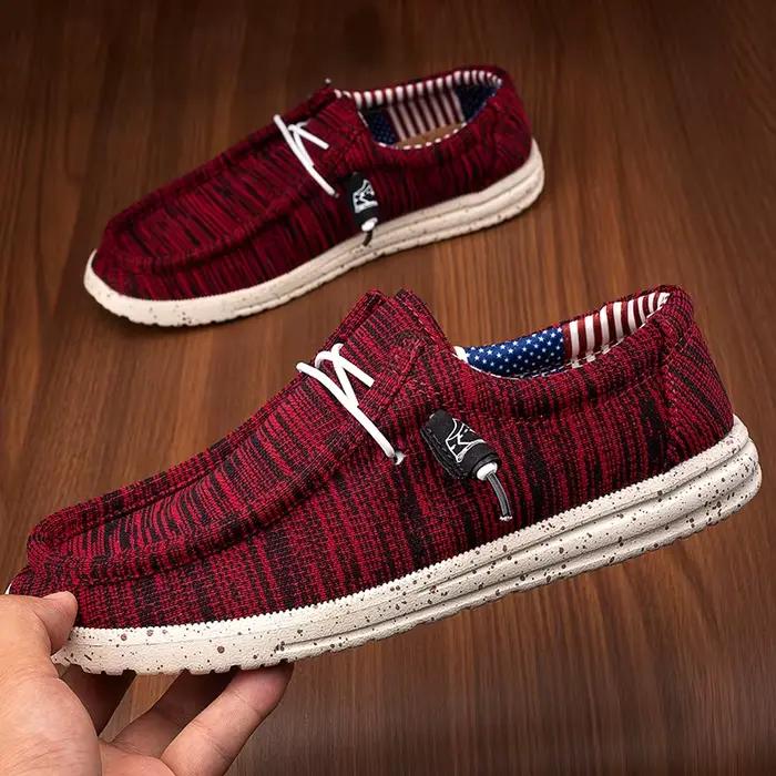 Mocassins bateau respirants pour hommes 2026 – Chaussures décontractées légères en toile à lacets – Zapatos Para Hombre