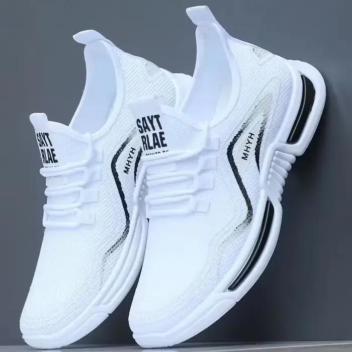 Chaussures de tennis respirantes pour hommes en coton et plastique pour extérieur et pelouse occasions spéciales de sport