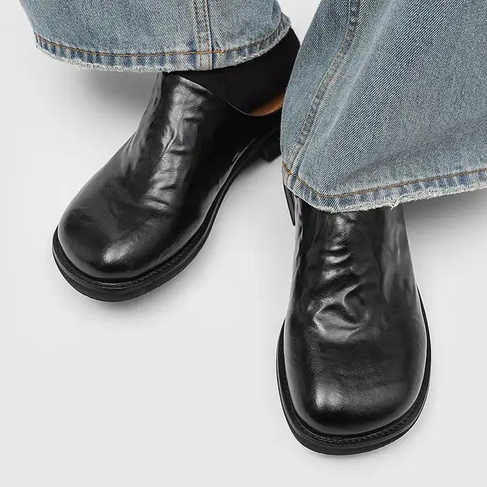 Mules décontractées YEISNDOO en cuir fendu pour homme, respirantes, confortables et durables, parfaites pour les journées chaudes et les sorties décontractées