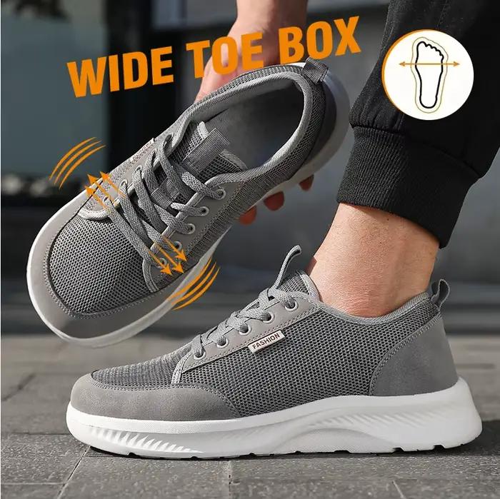 Chaussures minimalistes à bout large pour hommes