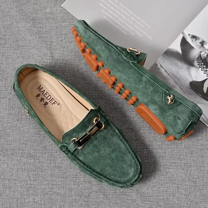 YRZL-Mocassins en Daim pour Homme, Chaussures de Marque de Luxe, en Cuir, Sans Lacet, pour la Conduite