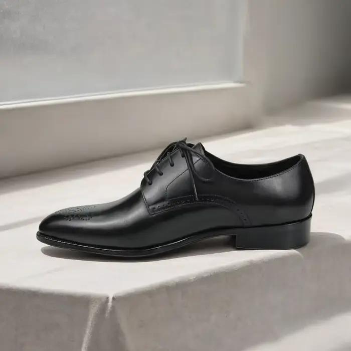Tongs de luxe Brogue chaussure de mariage pour hommes classique noir bureau Oxfords en cuir véritable à lacets Sapato