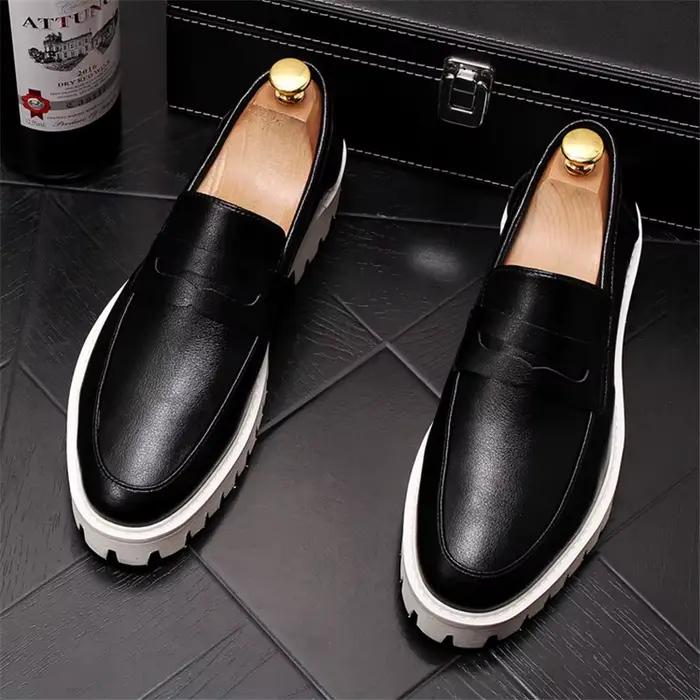 Chaussures de luxe en cuir blanc pour hommes, mocassins confortables à enfiler, chaussures de conduite antidérapantes, chaussures de haute qualité pour hommes